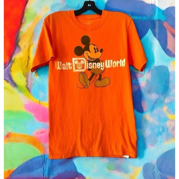 Disney Tops - Disney Parks Walt Disney World Mickey Mouse T Shirt‎ Orange Size Small Halloween